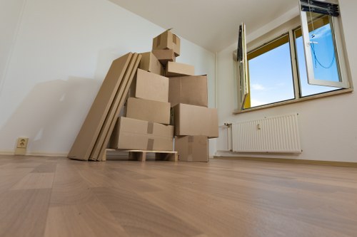Loading furniture into a van for a Barnsbury move