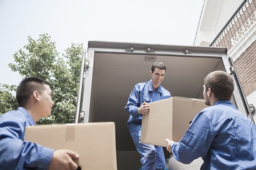 Barnsbury house removalists preparing boxes and furniture for transport