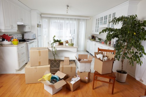 Professional house movers preparing a Barnsbury home move