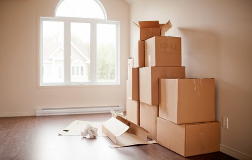Careful wrapping and boxing of household items