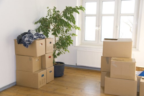 Commercial moving items being transported in north London