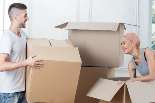 Packed boxes and furniture ready for a Barnsbury home removal