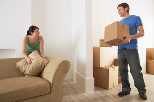 Moving van parked for a local property relocation in Barnsbury